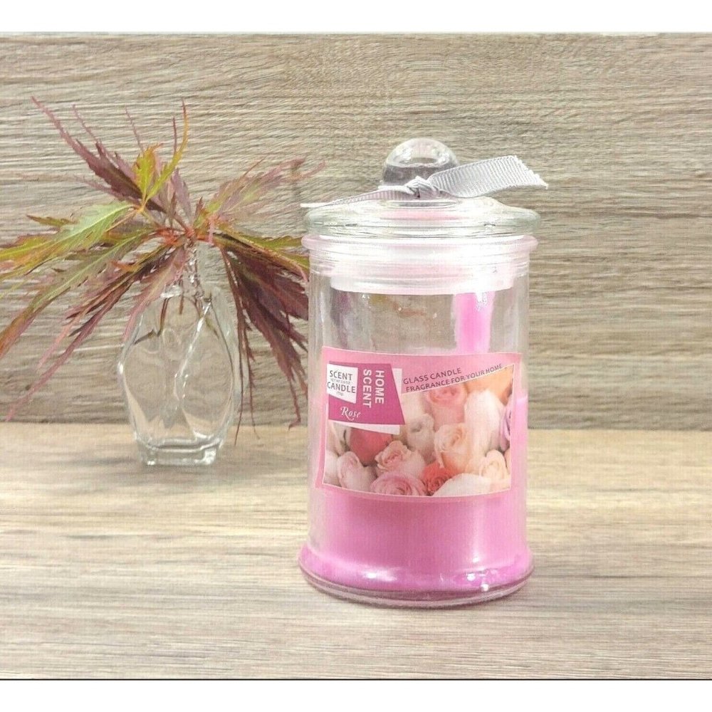 Home Scent Rose Jar Glass Candle Fragrance for Your Home Décor Room Perfume Gift